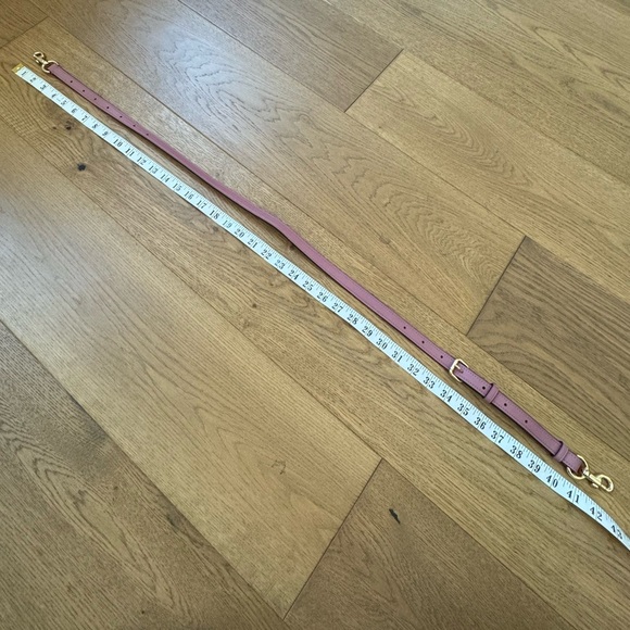 Coach Purse Shoulder Strap - Mauve Leather / Brushed Gold Hardware - Like New - Picture 3 of 10